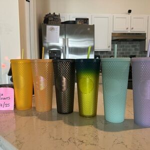Colorful Textured Tumblers Set